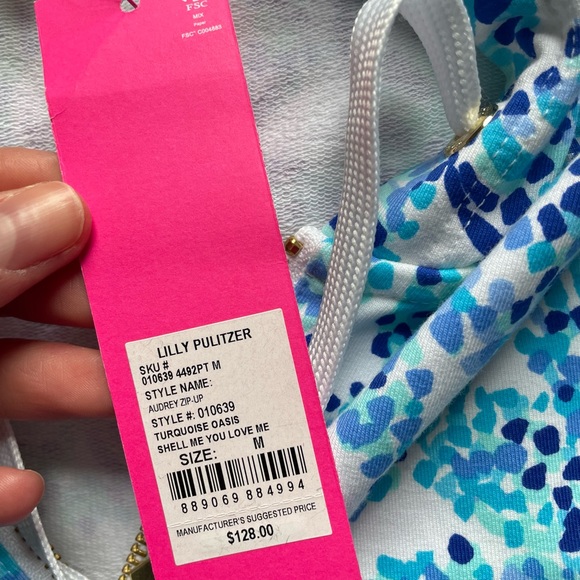 Lilly Pulitzer Audrey Shell Me Full Zip Up Hoodie - Picture 9 of 10